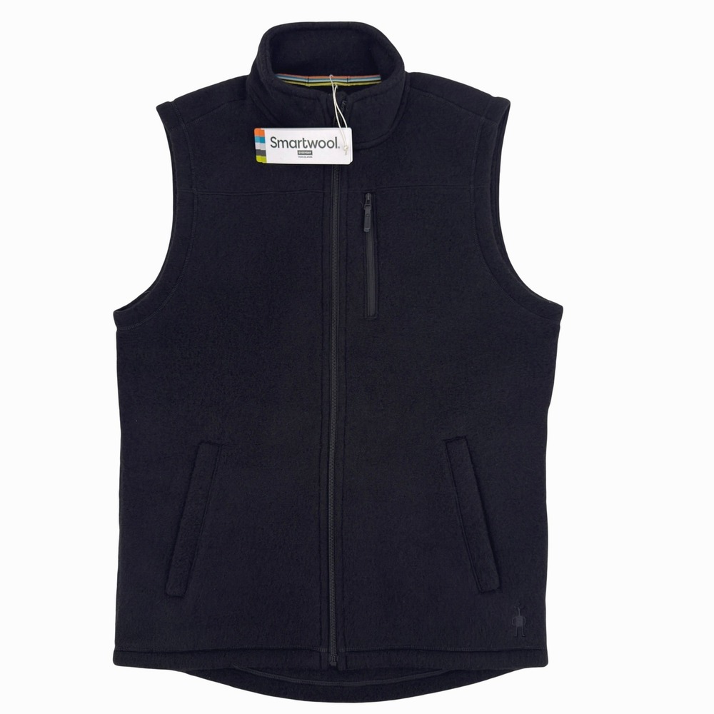 NWT Smartwool Hudson Trail Vest Mens Medium Black Fleece SW016518001-M Outdoors